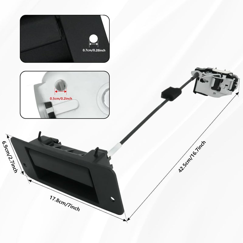Blycorul Left Driver Side Rear Cargo Door Latch with Handle for 1992-2019 Ford E150 E250 E350 E450 Econoline Club Wagon Super Duty | Replaces 8C2Z-15431A03-A 6C2Z-15431A03-AA - Image 5